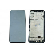Samsung Galaxy A22 4G (A225F) тачскрин + экран (модуль) черный Amoled с рамкой