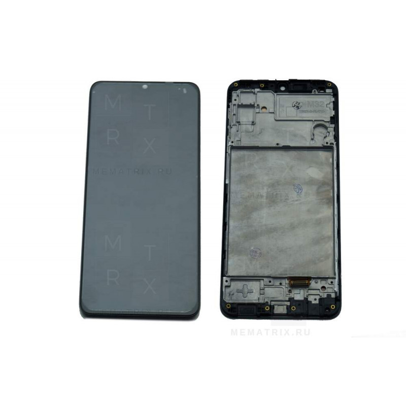 Samsung M32 (M325F) тачскрин + экран (модуль) черный Amoled с рамкой