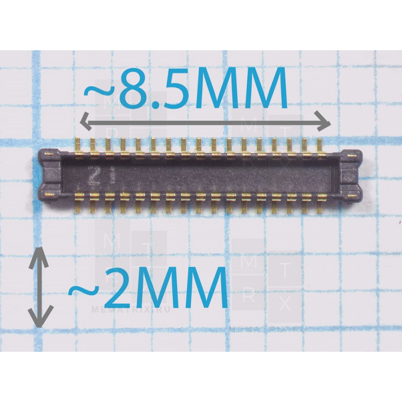 Коннектор LCD Samsung A10 (A105) (34 pin)
