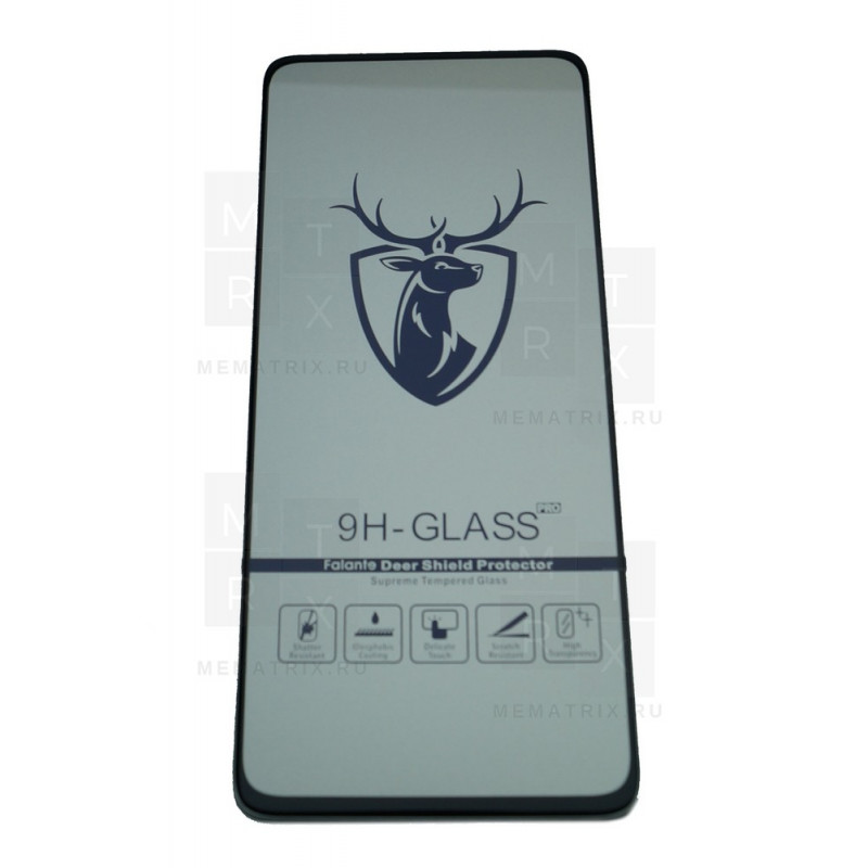 Защитное стекло (Премиум) для OPPO A54 (4G), A55 (4G) Черное