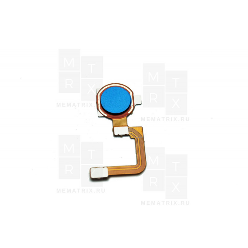 Шлейф для Realme C15 сканер отпечатка пальцев Синий