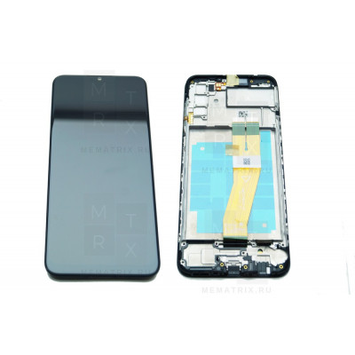 Samsung Galaxy A03s (A037F) тачскрин + экран (модуль) черный OR с рамкой (GH81-21232A)