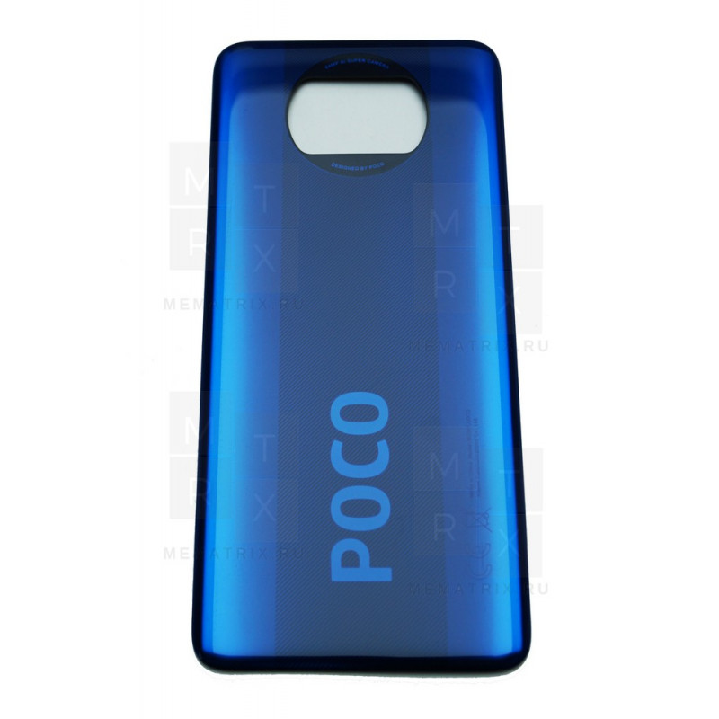 Задняя крышка для Xiaomi Poco X3 NFC, X3 Pro Синий