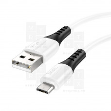 Кабель USB - MicroUSB Hoco X82 (силикон) Белый