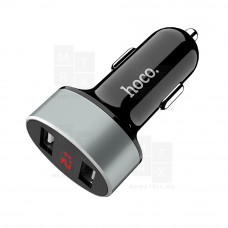 Автомобильное зарядное устройство USB Hoco Z26 (10.5W, 2 порта, с дисплеем) белый
