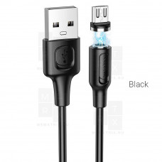Кабель USB - MicroUSB Borofone BX41 (магнитный) Черный
