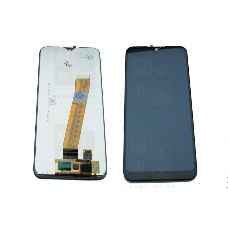 Samsung Galaxy A01, M01 (A015F, M015F) тачскрин + экран (модуль) черный (Узкий коннектор) OR