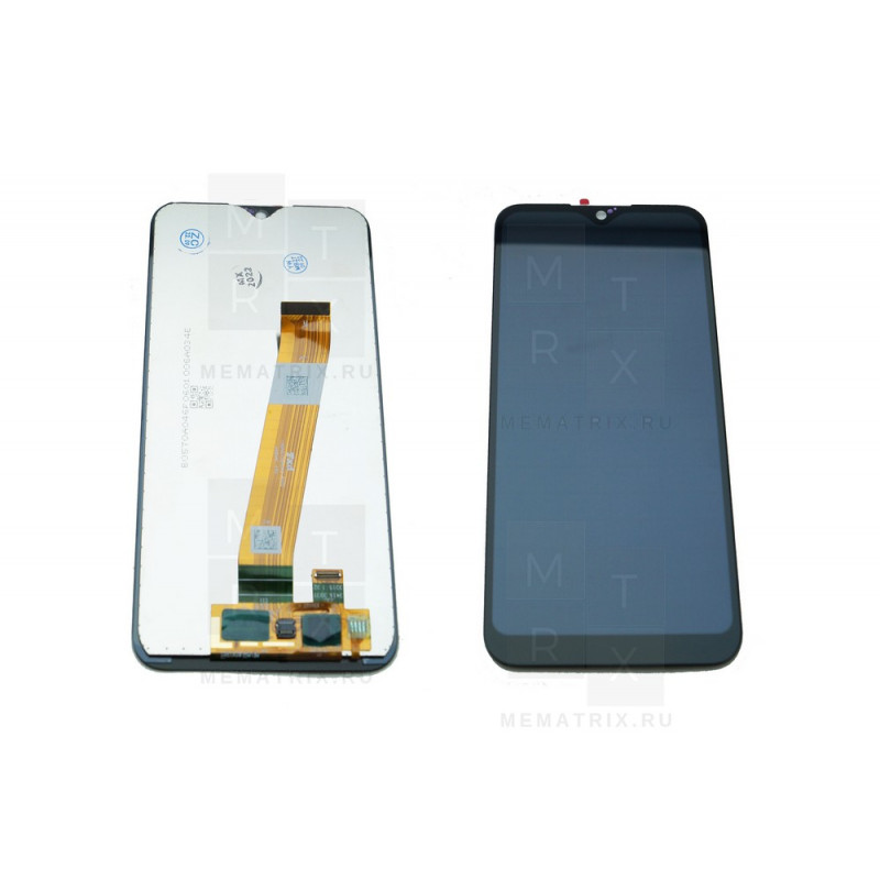 Samsung Galaxy A01, M01 (A015F, M015F) тачскрин + экран (модуль) черный (широкий коннектор) OR