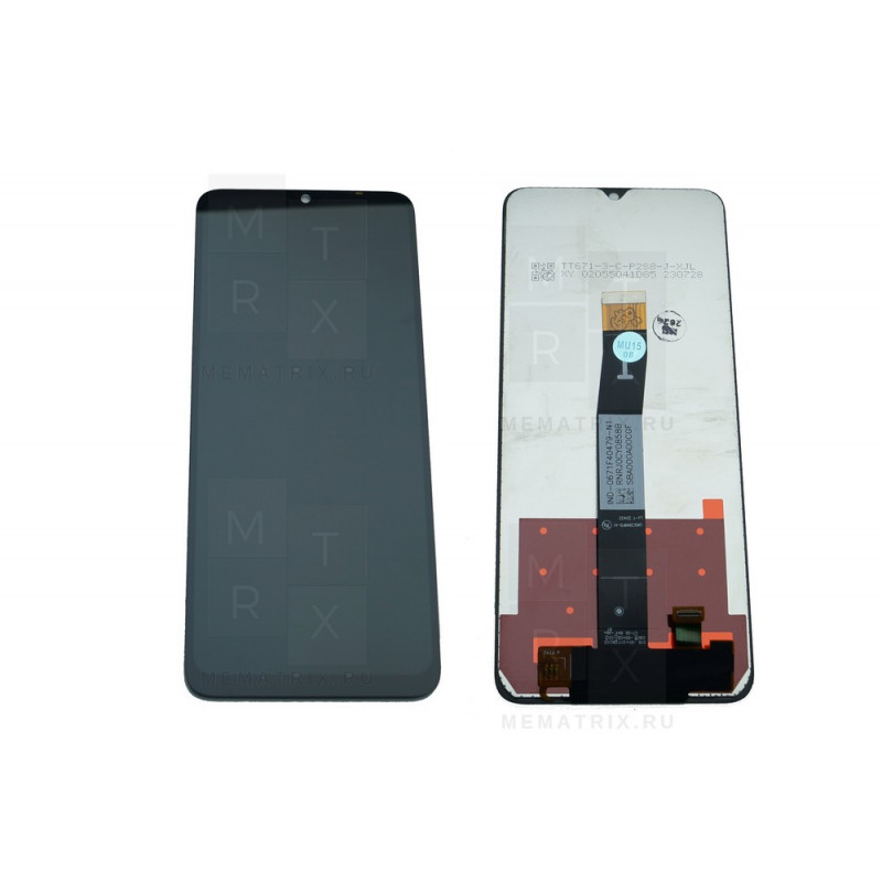 Xiaomi Redmi 12C, Poco C55 (22120RN86G) тачскрин + экран (модуль) черный