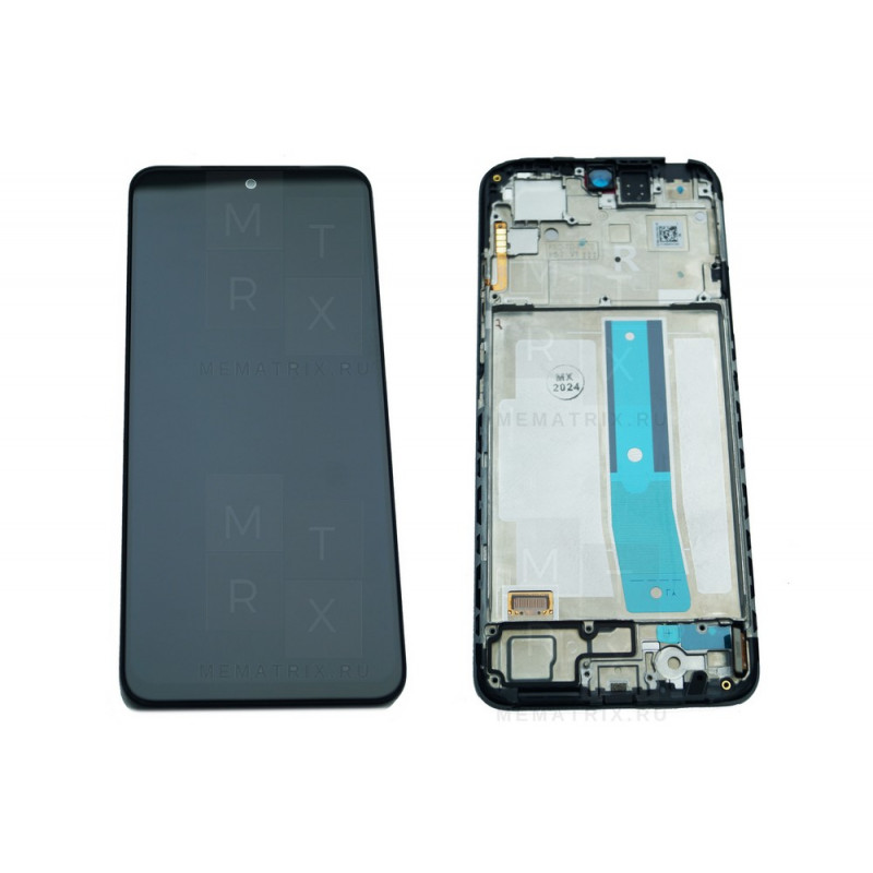 Xiaomi Redmi Note 12S (23030RAC7Y) экран + тачскрин (модуль) черный Оригинал с рамкой