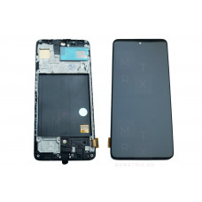 Samsung Galaxy A51 (A515F) тачскрин + экран (модуль) черный OLED с рамкой (O - вырез камеры)