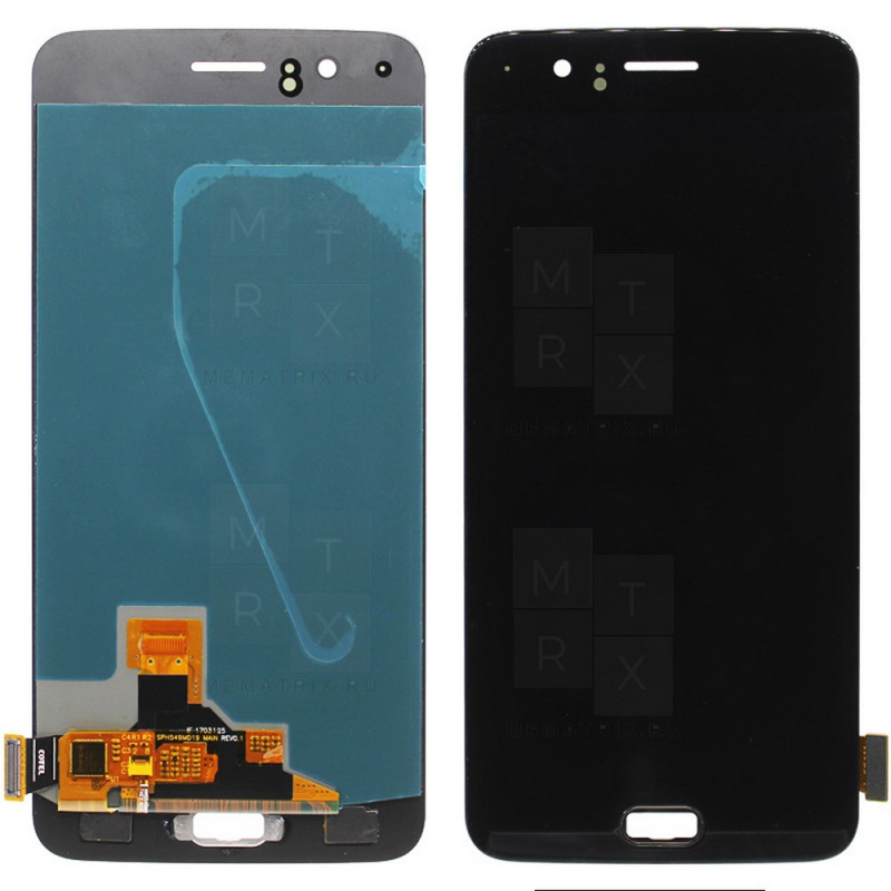 OnePlus 5 (A5000) тачскрин + экран модуль черный Amoled