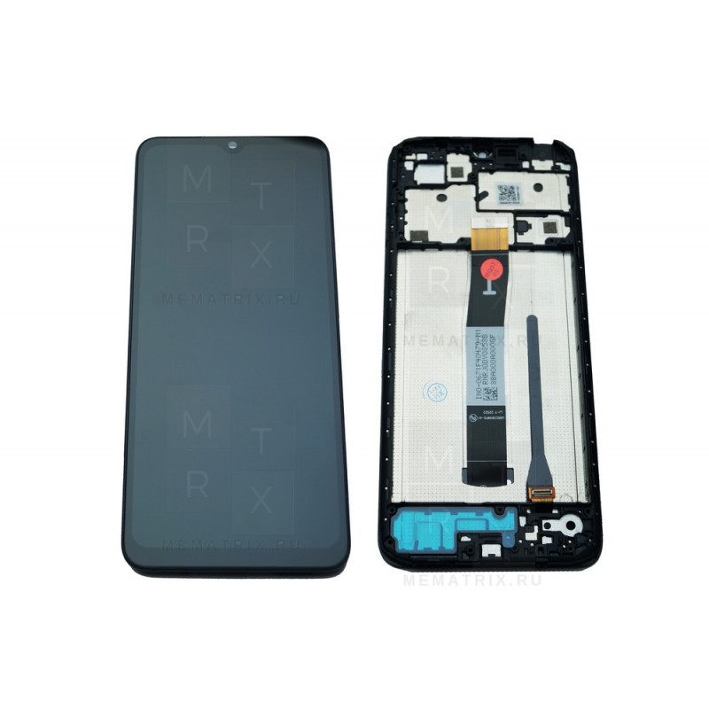 Xiaomi Redmi 12C, Poco C55 (22120RN86G) тачскрин + экран (модуль) черный OR с рамкой