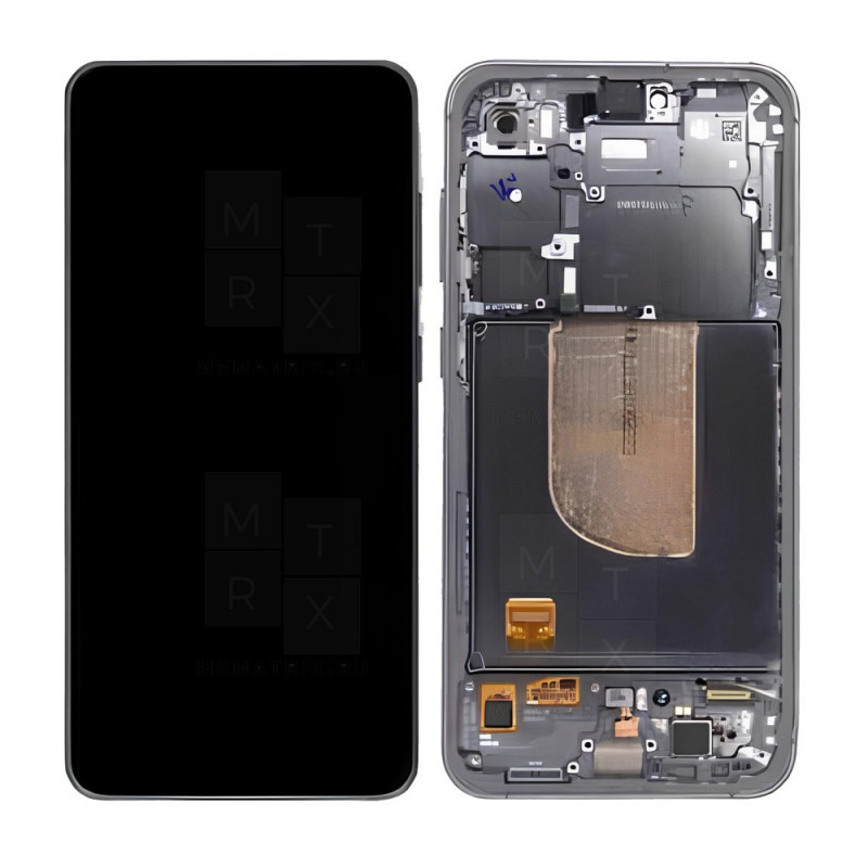 Samsung Galaxy S23 FE (S711B) экран + тачскрин (модуль) черный Оригинал с рамкой