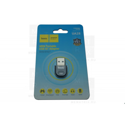 Адаптер USB Hoco UA28 (Bluetooth) Черный