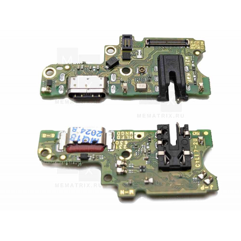 Нижняя плата (шлейф), Tecno Pova 6 4G (LI7) плата на системный разъем, разъем гарнитуры, микрофон