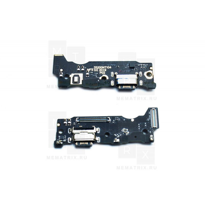 Нижняя плата (шлейф), разъем зарядки для Xiaomi Redmi Note 10 Pro 4G (M2101K6G) микрофон