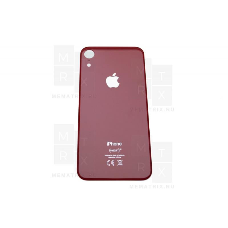 Задняя крышка iPhone Xr red (красный) с увеличенным вырезом под камеру OR