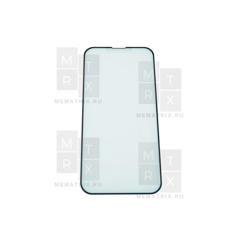 Защитное стекло (Матовое) для iPhone 13, 13 Pro, 14 Черное (Закалённое, полное покрытие)