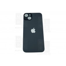 Задняя крышка iPhone 14 Plus midnight (черная) с увеличенным вырезом под камеру Премиум AA
