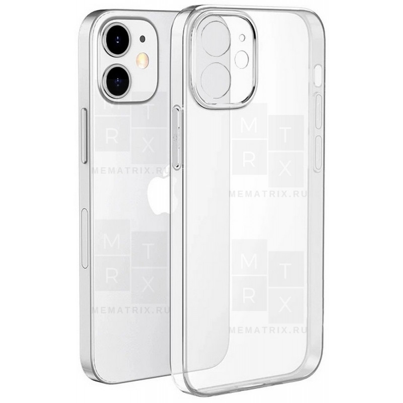 Чехол-накладка для iPhone 12 mini (с защитой камеры) Прозрачный