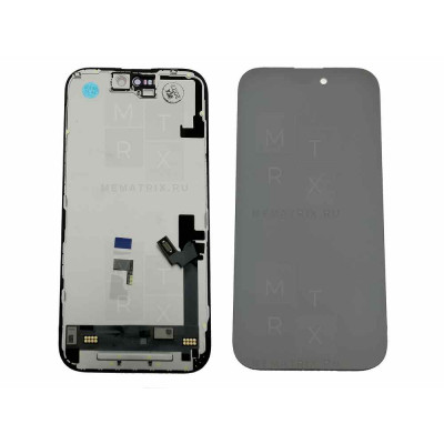 iPhone 16 тачскрин + экран (модуль) черный Hard Oled (площадка под IC)