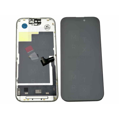 iPhone 15 Pro тачскрин + экран (модуль) черный Soft Oled (Площадка под IC)