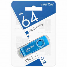USB-флеш (USB 2.0) 64GB Smartbuy Twist Синий