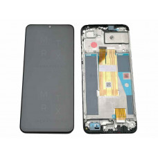 Realme Note 60, 60x (RMX3933, RMX3938) тачскрин + экран модуль черный OR с рамкой