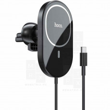 Автомобильный держатель Hoco CA90 (MagSafe 15W, в дефлектор) Черный