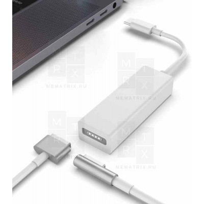 Переходник Type-C - Magsafe 2 Белый Переходник Type-C - Magsafe 2 Белый