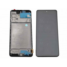 Samsung Galaxy M51 (M515F) тачскрин + экран (модуль) черный Amoled с рамкой (Full Size)