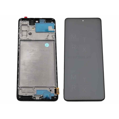 Samsung Galaxy M51 (M515F) тачскрин + экран (модуль) черный Amoled с рамкой (Full Size)