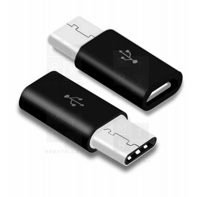 Адаптер MicroUSB - Type-C Черный