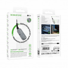 Aвтомобильный AUX-адаптер Borofone BC51 (Bluetooth) Серый