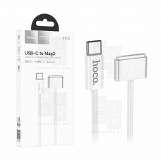 Кабель Type-C - Mag 3 Hoco X103 (140W, магнитный, оплетка нейлон, 2 м) Белый