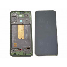 Samsung Galaxy A54 5G (A546E) тачскрин + экран (модуль) зеленый Amoled (Full Size) с рамкой