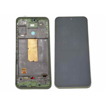 Samsung Galaxy A54 5G (A546E) тачскрин + экран (модуль) зеленый Amoled (Full Size) с рамкой