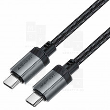 Кабель Type-C - Type-C Acefast C20-03 (3A, 60W, PD, оплетка нейлон, 1.2 м) Черный