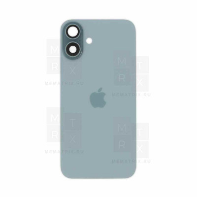 Задняя крышка iPhone 16 Бирюзовый (стекло, монолит, MagSafe, логотип) Премиум Задняя крышка iPhone 16 Бирюзовый (стекло, монолит, MagSafe, логотип) Премиум