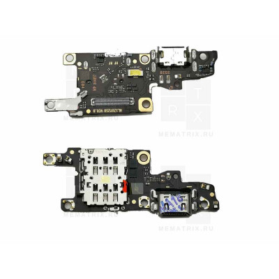 Нижняя плата (шлейф) для Huawei Nova 14 Pro разъем зарядки, разъем SIM, микрофон Премиум