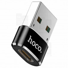 Адаптер USB - Type-C Hoco UA6 Черный