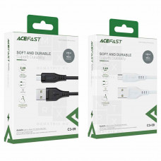 Кабель USB - MicroUSB Acefast C3-09 (2.4А, 1.2 м) Черный