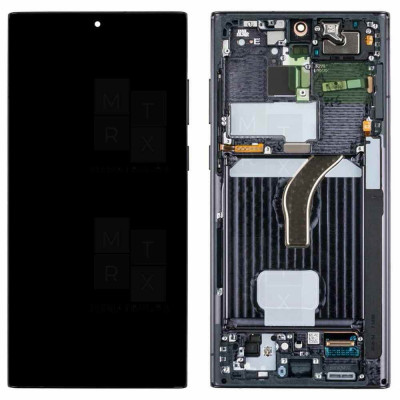 Samsung Galaxy S22 Ultra (S908B, S9080) тачскрин + экран (модуль) Черный Soft OLED, 120 Гц (Full Size)