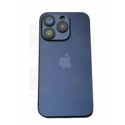 Задняя крышка (корпус) iPhone 15 Pro blue (синий) в сборе Премиум