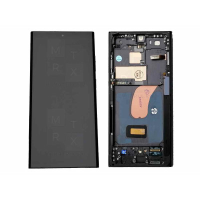 Samsung Galaxy S23 Ultra (S918B) тачскрин + экран (модуль) Черный Soft OLED, 120 Гц (Full Size)