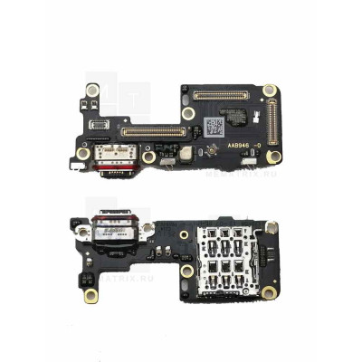 Нижняя плата (шлейф) для Realme GT 7T разъем зарядки, разъем SIM, микрофон Премиум