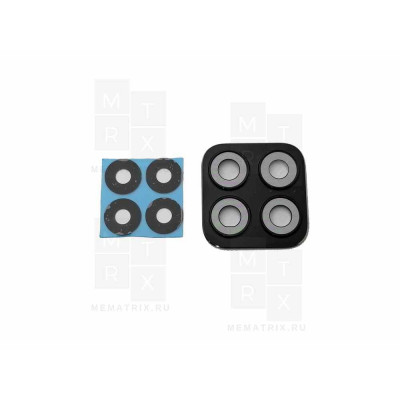 Стекло камеры для Huawei Honor X8b в сборе с рамкой Черный