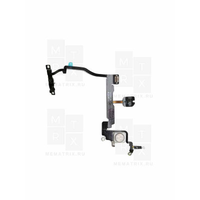 Шлейф iPhone 11 Pro на кнопку включения, микрофон, вспышку Премиум