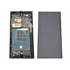 Samsung Galaxy S24 Ultra (S928B) тачскрин + экран (модуль) Черный (Soft Oled 120 Гц) (Full Size) с рамкой